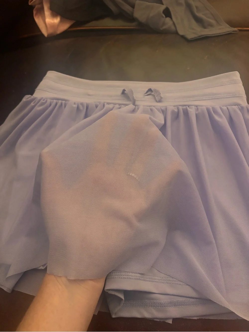 GAP Girls' Lavender Layered Mesh Skort with Drawstring Waist